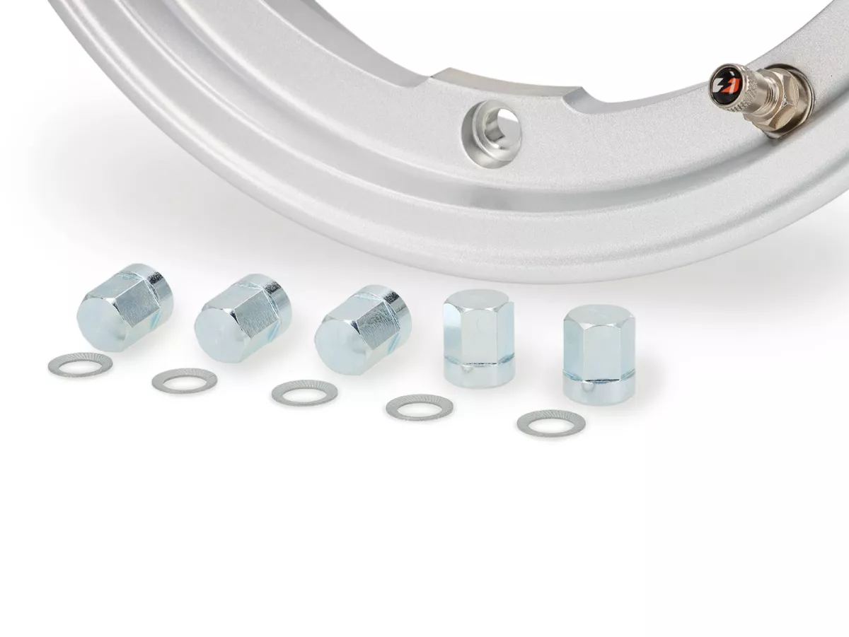 Roda -BGM Pro Superstrong tubeless 2.10-10 inci aluminium- Vespa V50, 50N, Special, PV, ET3, PK50-125 (S/XL/XL2), PX, T5, Sprint, Rally, GT/GTR, LML Star, Deluxe, Stella - Silver