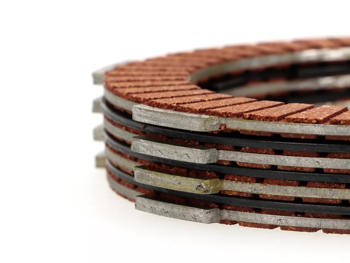 Clutch friction plate set incl. steel plates -BGM PRO  Type CR80 Alu- Lambretta LI, LIS, SX, TV (series 2-3), DL, GP - 4 friction plates