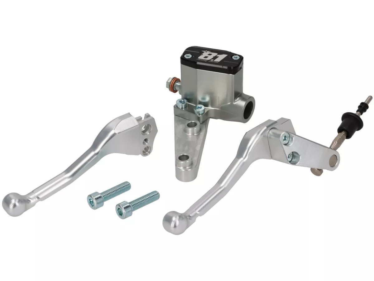 Brake master cylinder (front) -8.1 OTTOPUNTOUNO- piston Ø=11mm, CNC - Vespa​ PK S, PK XL1- rhs, silver
