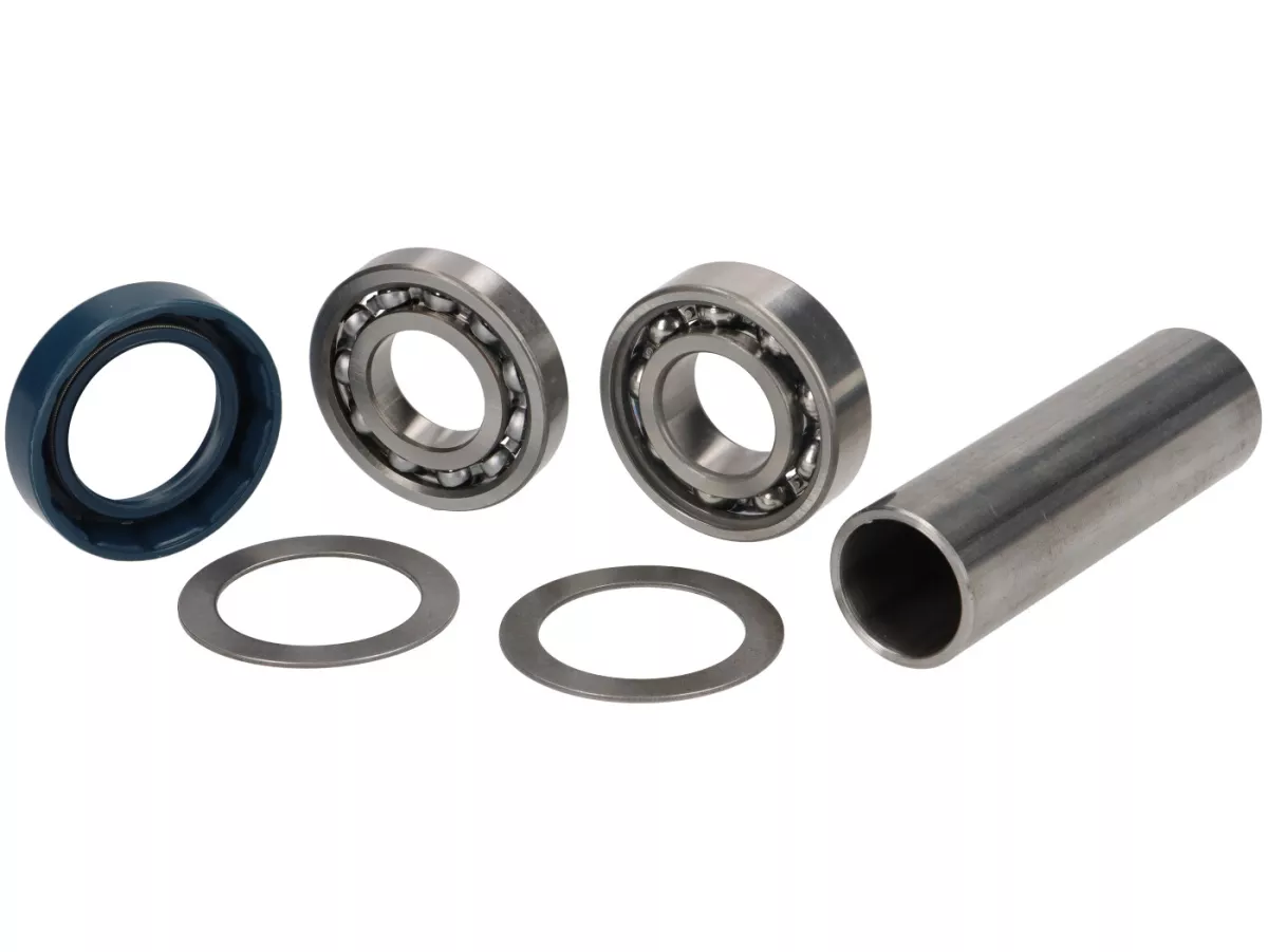 Set di cuscinetti a sfera per albero ruota/albero motore -CC CORSA, Wideframe, Faro Basso- Vespa 1953-1955, VM1T, VM2T, VN1T, VL1T