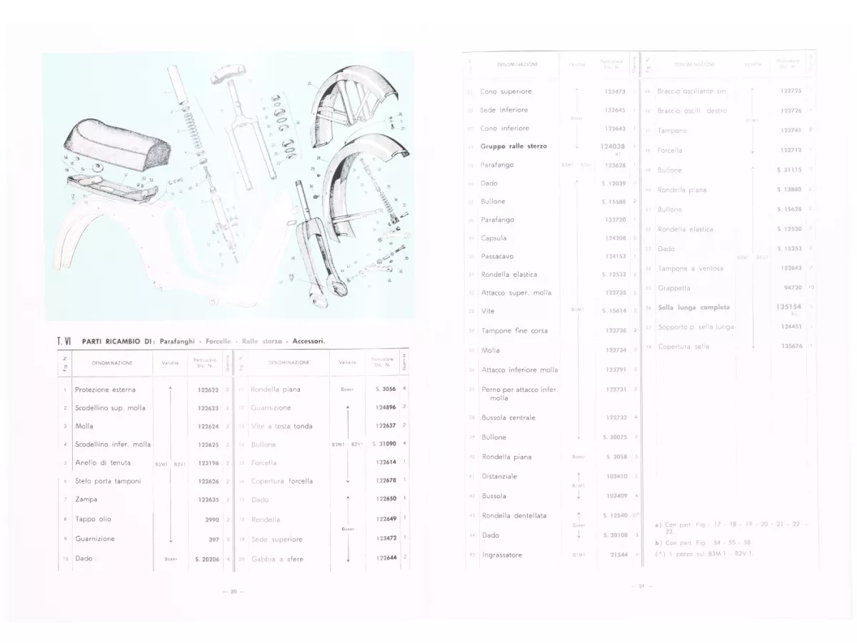 Libro catalogo piezas de recambio -PIAGGIO- Piaggio Ciao y Boxer - italiano