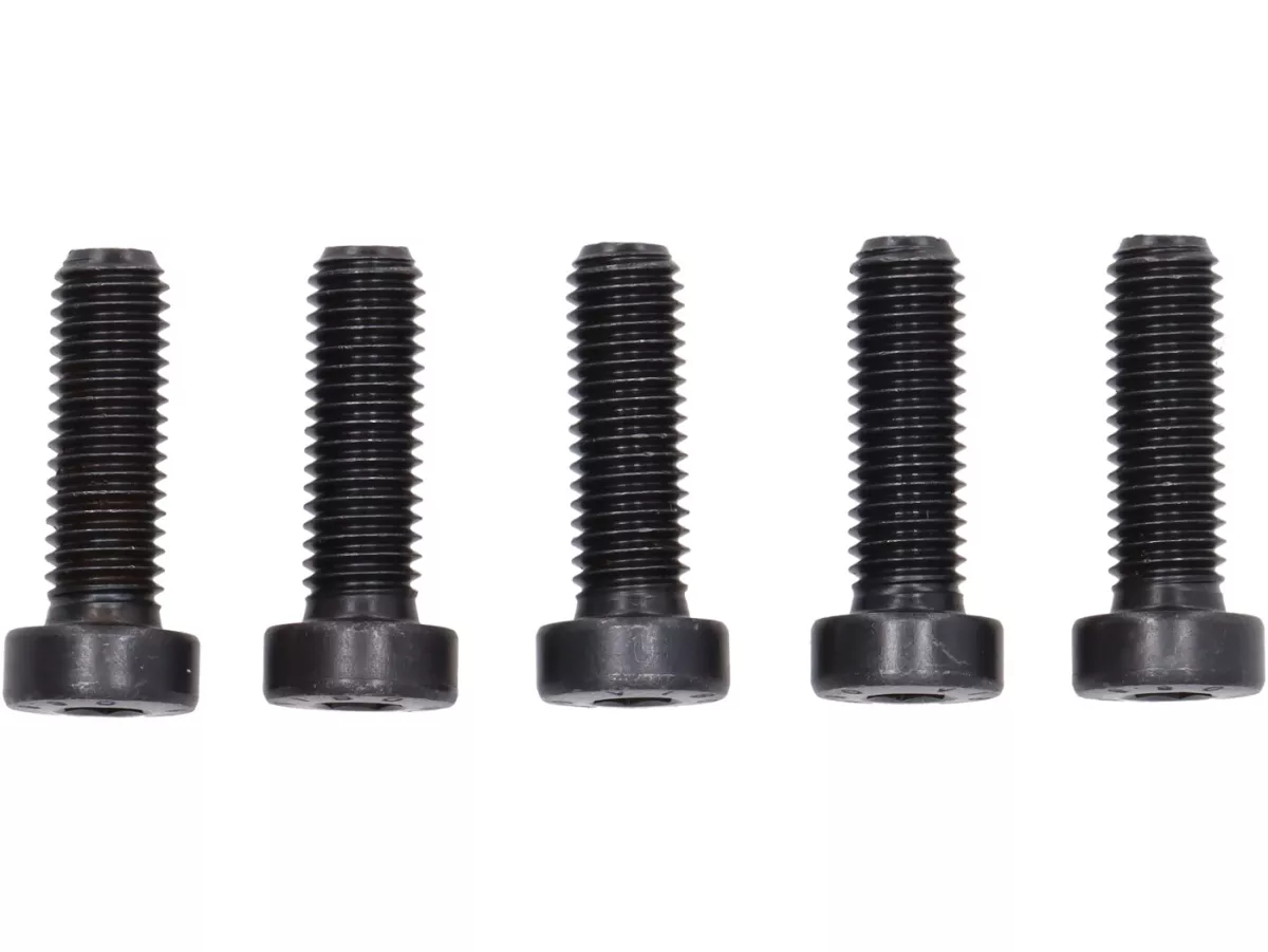 Skruvsats för hjulnav fram 10 -VMC RACING V50 Style- används för montering av Vespa 2,10 tums fälg på Vespa ET2, ET4, LX, LXV, S 50-150 - passar även för PIAGGIO Hexagon, Sfera RST, ZIP II, ZIP SP - svart