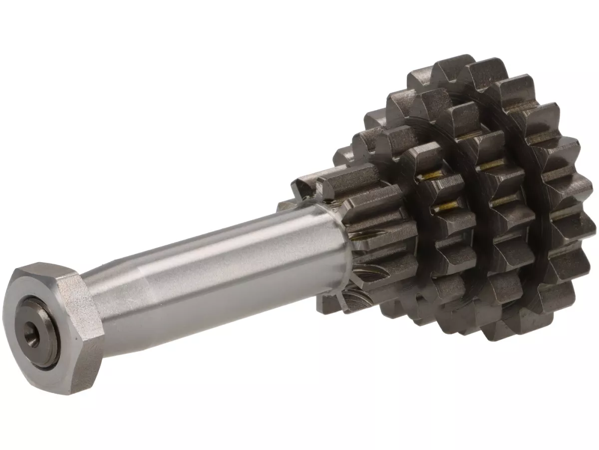 Gear cluster -VMC- Vespa V50, PV125, ET3, PK50, PK80, PK125 S-XL - 10-14-17-20 teeth (used with genuine gear box, short 3rd gear, extra short 4th gear)