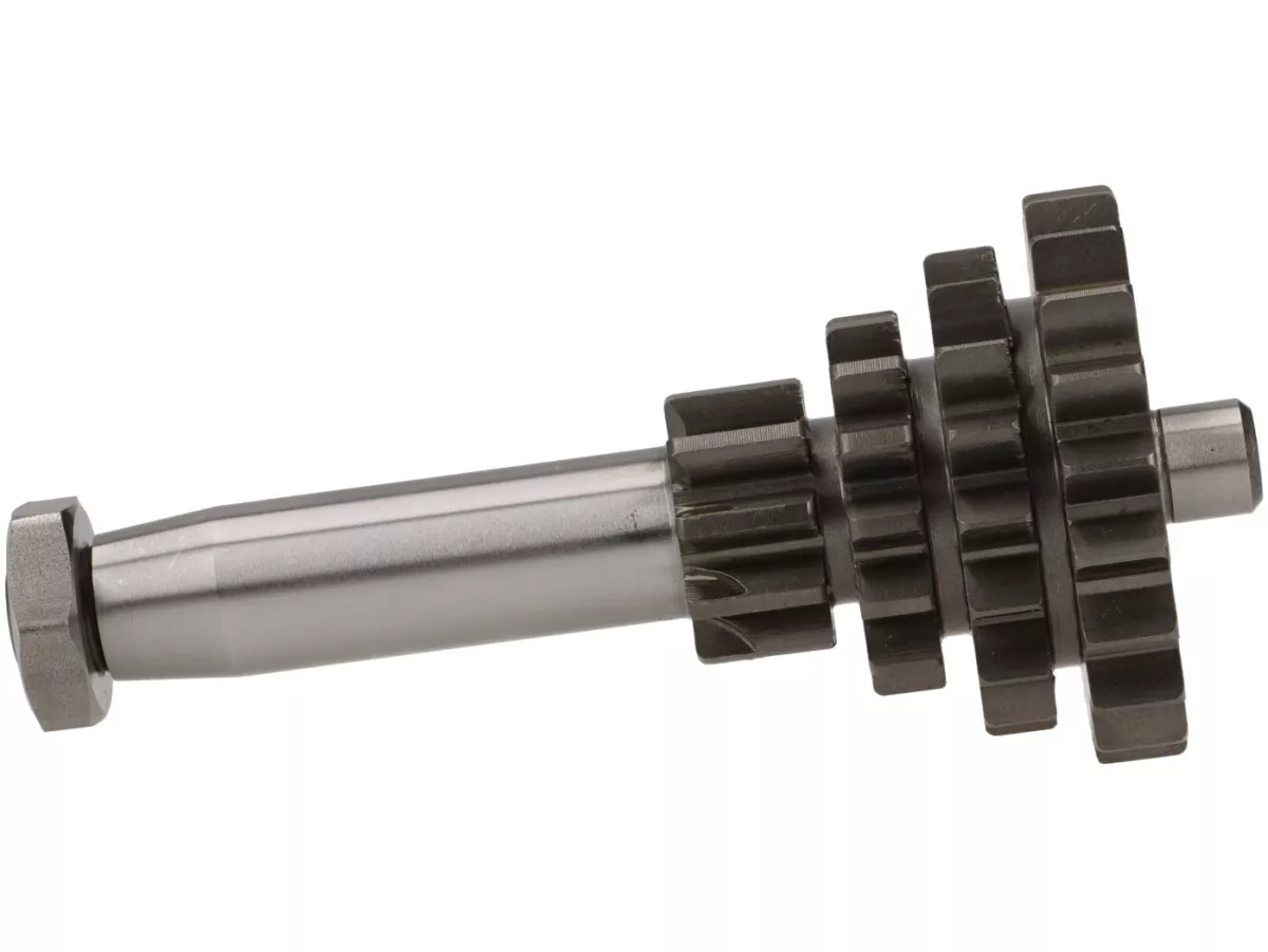 Gear cluster -VMC- Vespa V50, PV125, ET3, PK50, PK80, PK125 S-XL - 10-14-17-20 teeth (used with genuine gear box, short 3rd gear, extra short 4th gear)