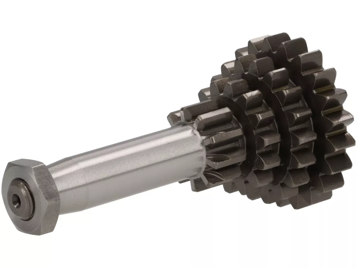 Gear cluster -VMC- Vespa V50, PV125, ET3, PK50, PK80, PK125 S-XL - 10-14-18-21 teeth (used with genuine gear box, short 4th gear)