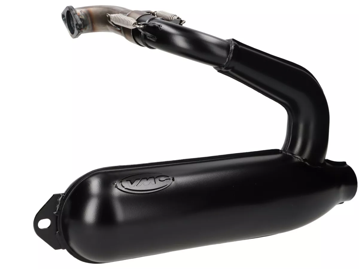 Exhaust -VMC Tork- Smallframe SILURO SPORT- Smallframe 135-170ccm - VMC GS56/58, ET6, ET7, Pinasco Zuera, Quattrini M1 56-60, M1-60B, M1l 56-60 (52-60mm stud spacing)- Vespa V50, 50N, SS50, 50 SR, V90, ET3, PV125 - black painted