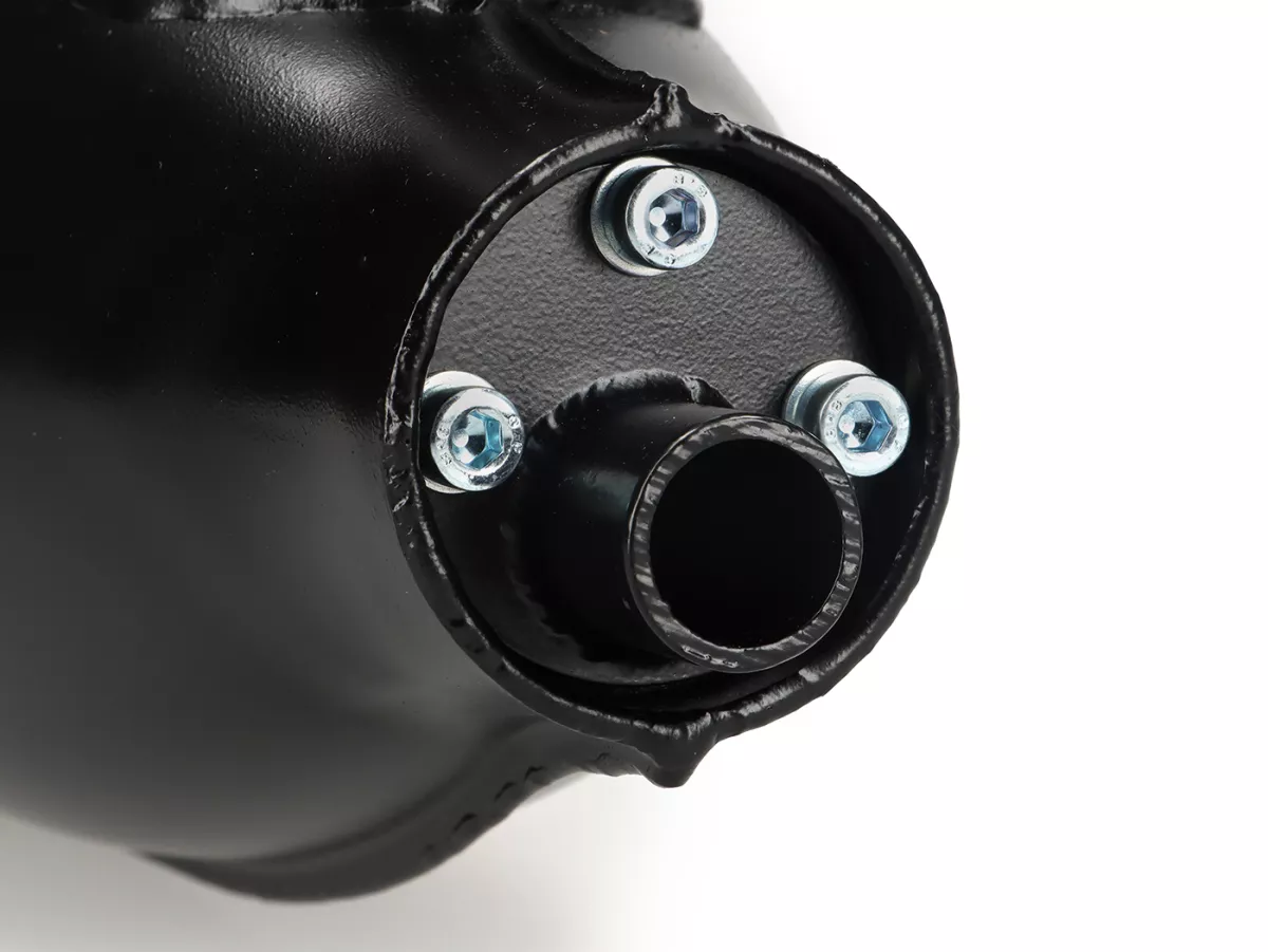 Exhaust -VMC Tork- Smallframe SILURO SPORT- Smallframe 135-170ccm - VMC GS56/58, ET6, ET7, Pinasco Zuera, Quattrini M1 56-60, M1-60B, M1l 56-60 (52-60mm stud spacing)- Vespa V50, 50N, SS50, 50 SR, V90, ET3, PV125 - black painted