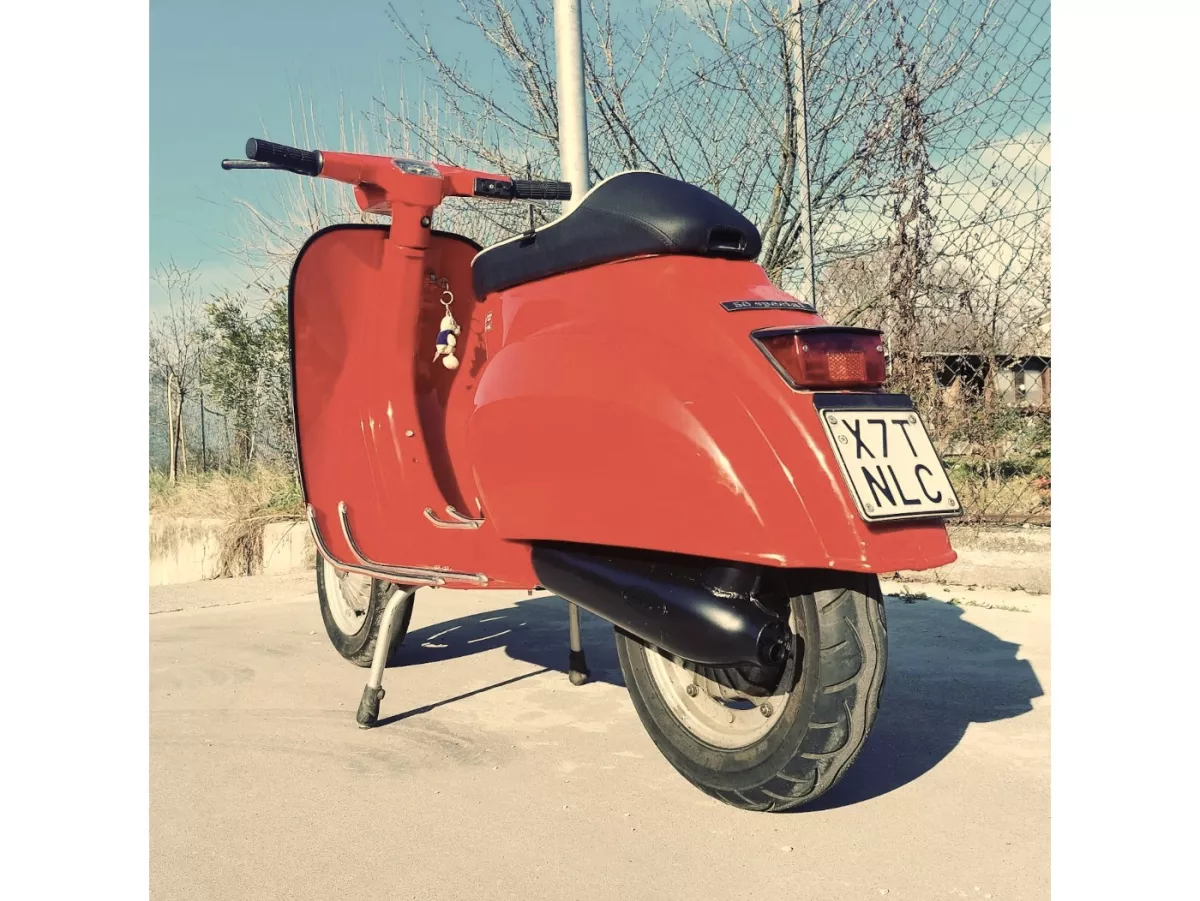 Exhaust -VMC Tork- Smallframe SILURO SPORT- Smallframe 135-170ccm - VMC GS56/58, ET6, ET7, Pinasco Zuera, Quattrini M1 56-60, M1-60B, M1l 56-60 (52-60mm stud spacing)- Vespa V50, 50N, SS50, 50 SR, V90, ET3, PV125 - black painted