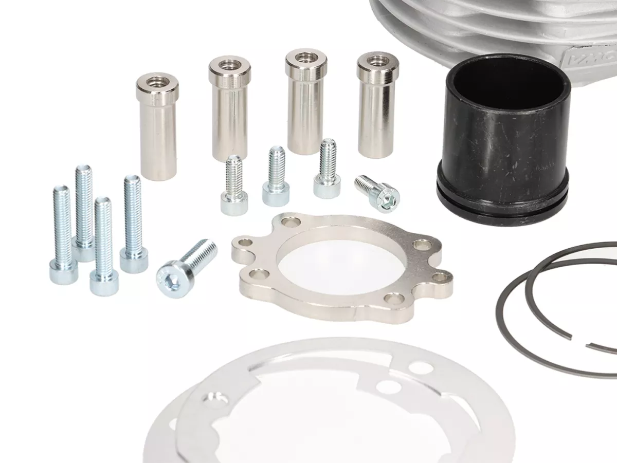 Cylinder -VMC Explorer 244 Ø72, slaglängd = 60 mm, vevstakslängd = 126 mm, aluminium, centralt tändstift - Vespa PX200, Rally200, Cosa200