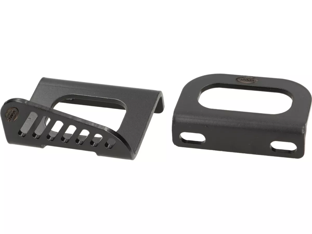 Ancrage bagages sol central - repose-pieds -VMC- Vespa PX, Sprint, Rally, T5 125cc, PK, V50, PV125, ET3, VNB - revêtement par poudre, noir