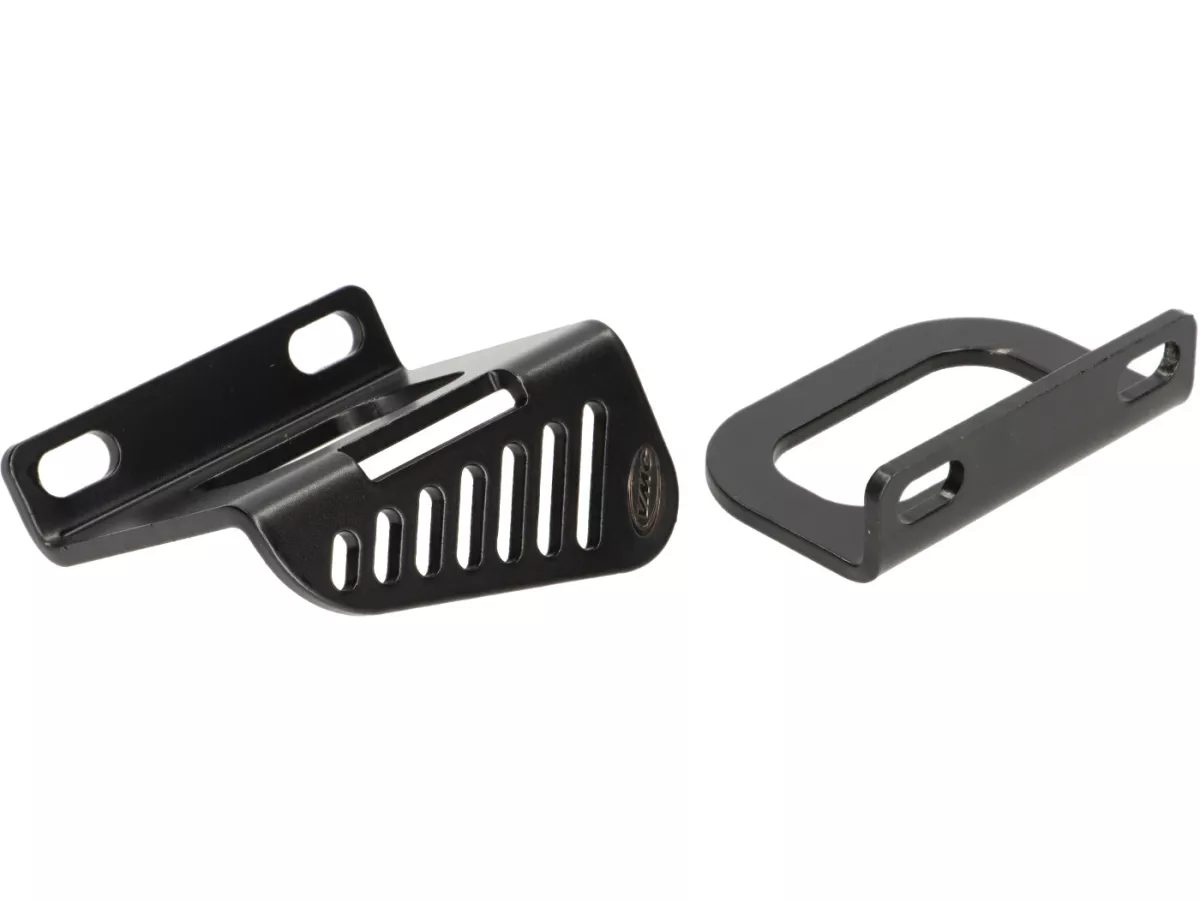 Ancrage bagages sol central - repose-pieds -VMC- Vespa PX, Sprint, Rally, T5 125cc, PK, V50, PV125, ET3, VNB - revêtement par poudre, noir