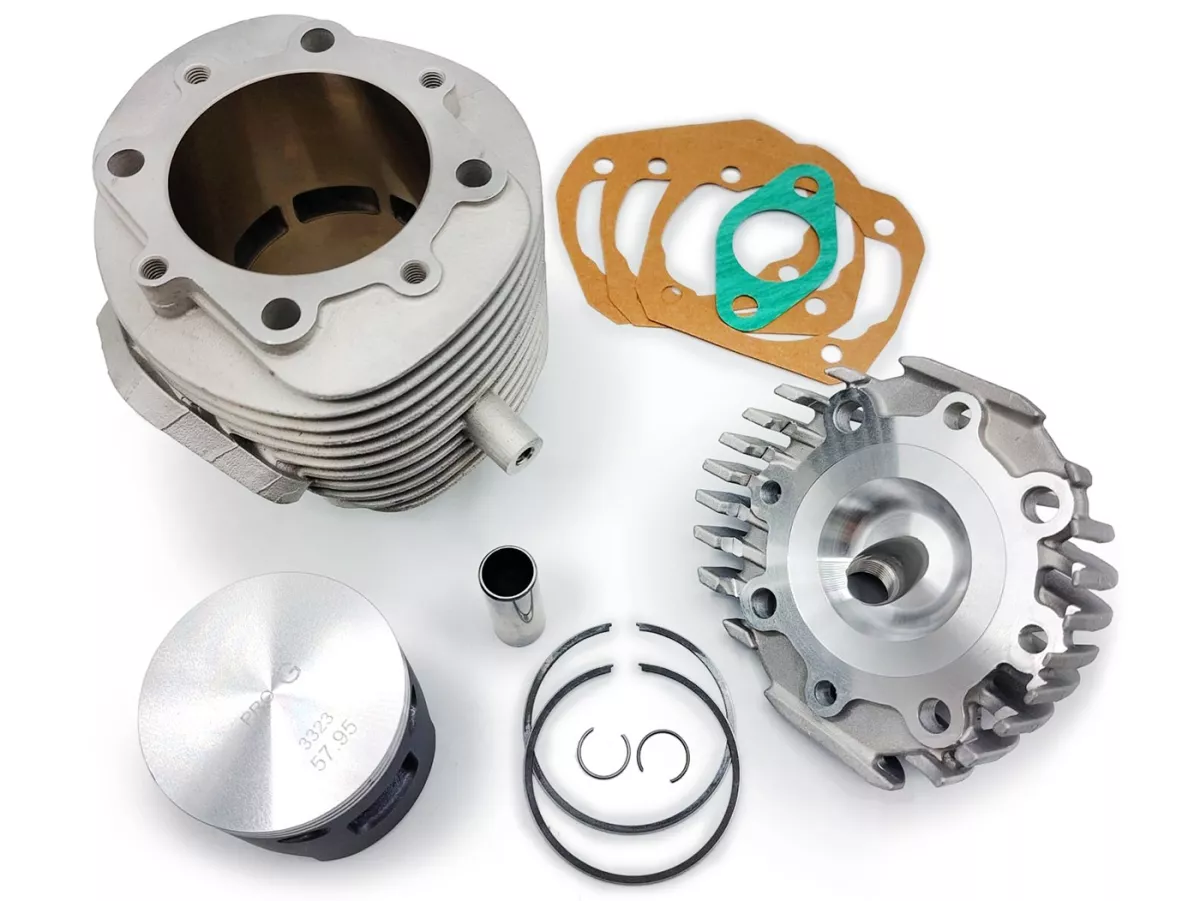 Cilindro -VMC CP58 - 135 ccm Ø58, carrera=51mm, aluminio, escape de 1 pieza- Vespa PV125, ET3, PK125