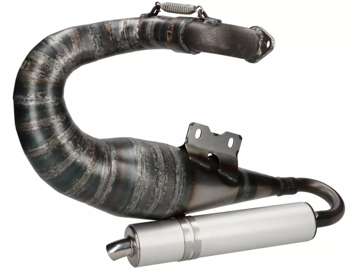 Escape -VMC Strada S3 Ø=32mm- VMC GS56/58, ET6, ET7, M1B60, M1L60, Pinasco Zuera, Polini 135 Evolution, Malossi 136 MHR (distancia entre espárragos 52-56mm)- Vespa ET3, PV125 - encaja con el maletero