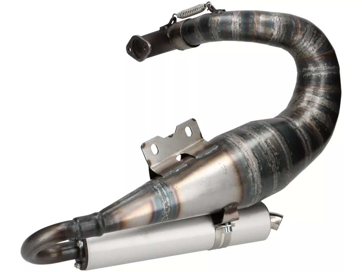 Escape -VMC Strada S3 Ø=32mm- VMC GS56/58, ET6, ET7, M1B60, M1L60, Pinasco Zuera, Polini 135 Evolution, Malossi 136 MHR (distancia entre espárragos 52-56mm)- Vespa ET3, PV125 - encaja con el maletero
