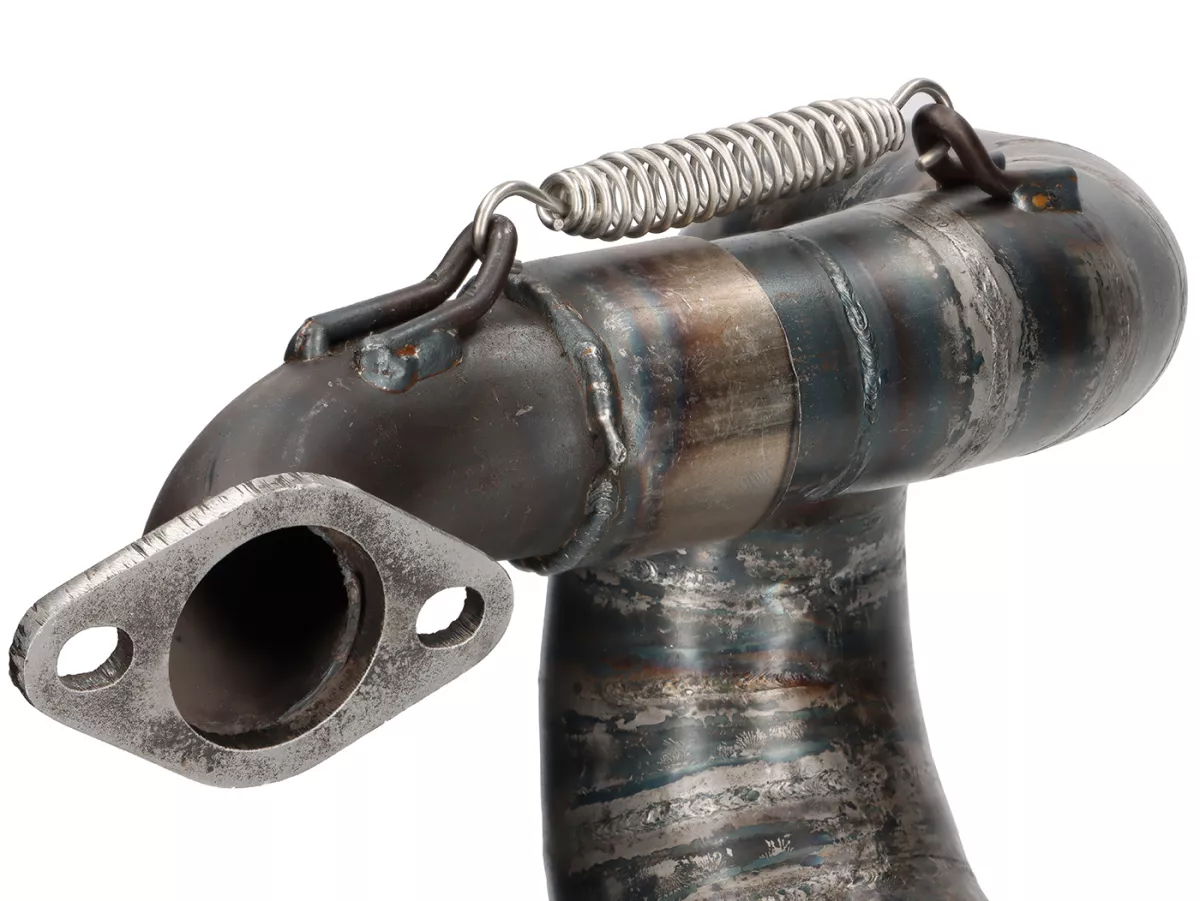 Escape -VMC Strada S3 Ø=32mm- VMC GS56/58, ET6, ET7, M1B60, M1L60, Pinasco Zuera, Polini 135 Evolution, Malossi 136 MHR (distancia entre espárragos 52-56mm)- Vespa ET3, PV125 - encaja con el maletero