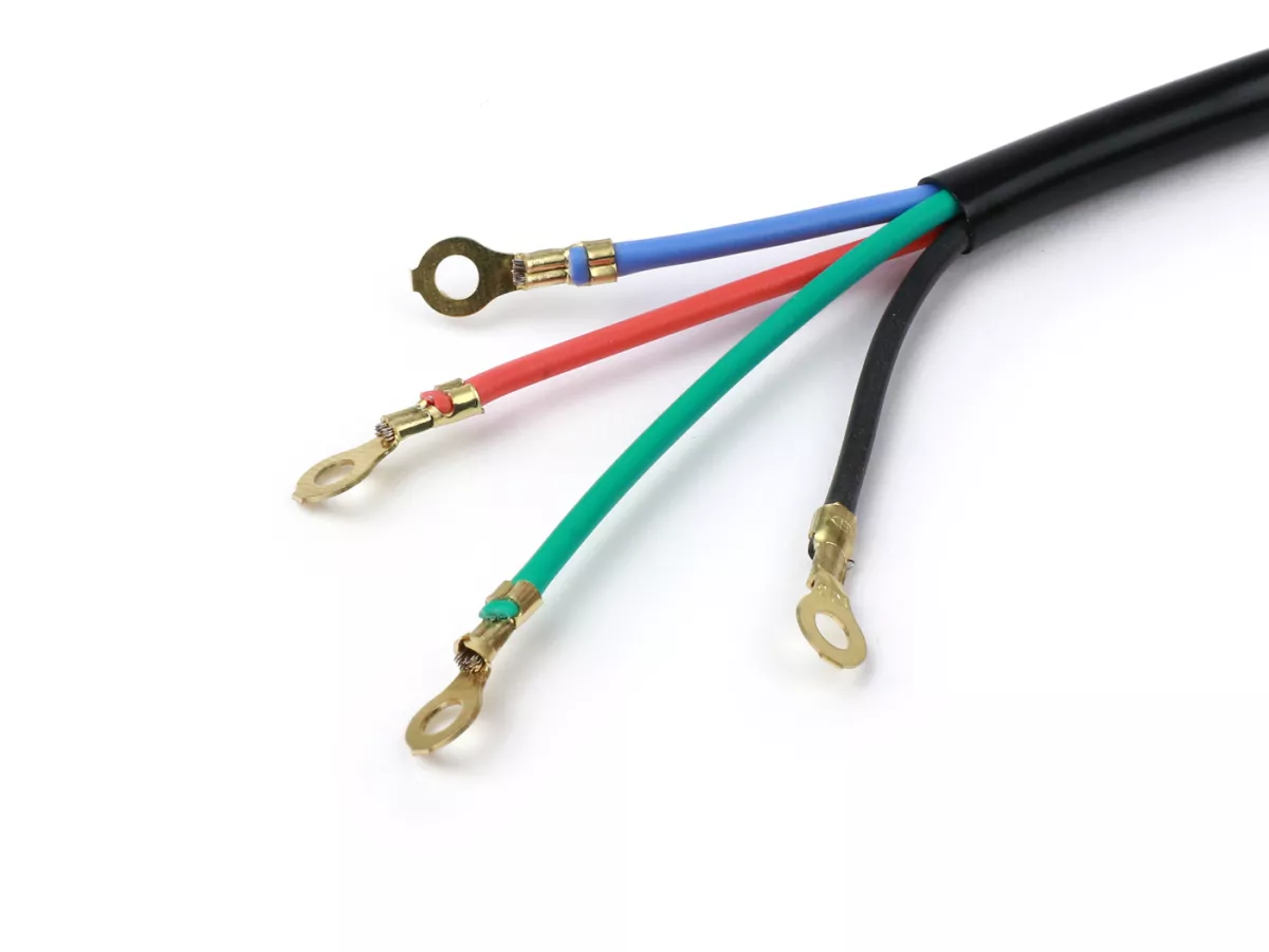 Wiring stator plate -VESPARATUR- Vespa V50 6V -  2 coils- 4 cables