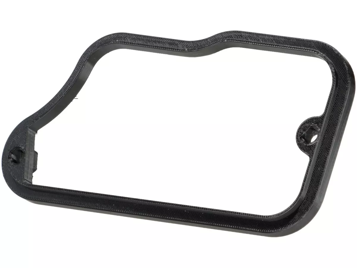 Distanshållare förgasarsumplock -VESPTEC- Luftbox för Vespa Largeframe med separat smörjning, PX Lusso (1984-) - plast (svart)