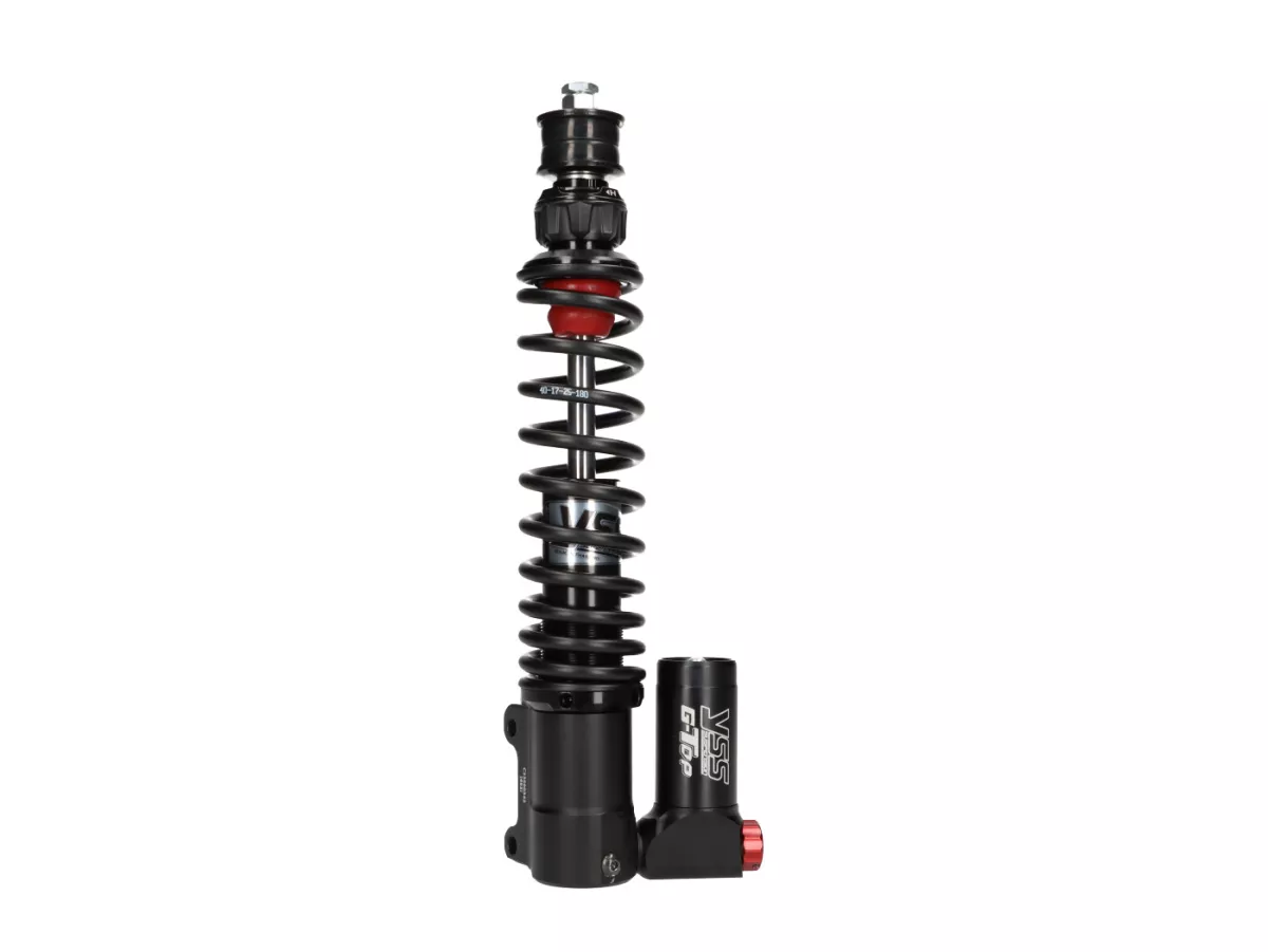 Amortisseur avant -YSS TRC Top Line Performance - Black Edition - pression de gaz avec réservoir d'expansion externe, 280mm avec TÜV/ABE- Vespa GTS 125-300 Keyless 2023-