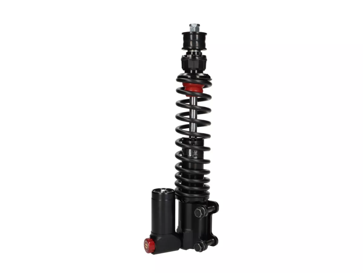 Amortisseur avant -YSS TRC Top Line Performance - Black Edition - pression de gaz avec réservoir d'expansion externe, 280mm avec TÜV/ABE- Vespa GTS 125-300 Keyless 2023-
