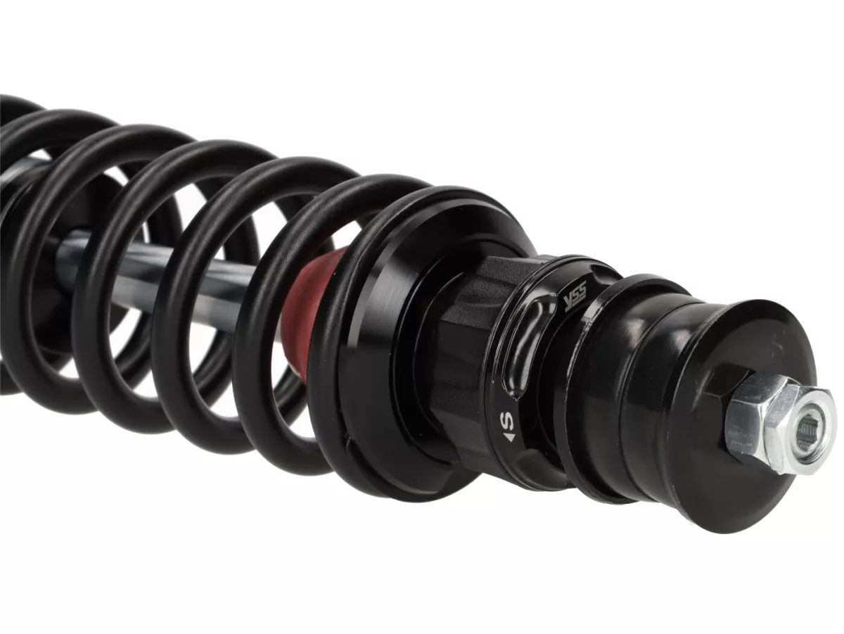 Amortisseur avant -YSS TRC Top Line Performance - Black Edition - pression de gaz avec réservoir d'expansion externe, 280mm avec TÜV/ABE- Vespa GTS 125-300 Keyless 2023-