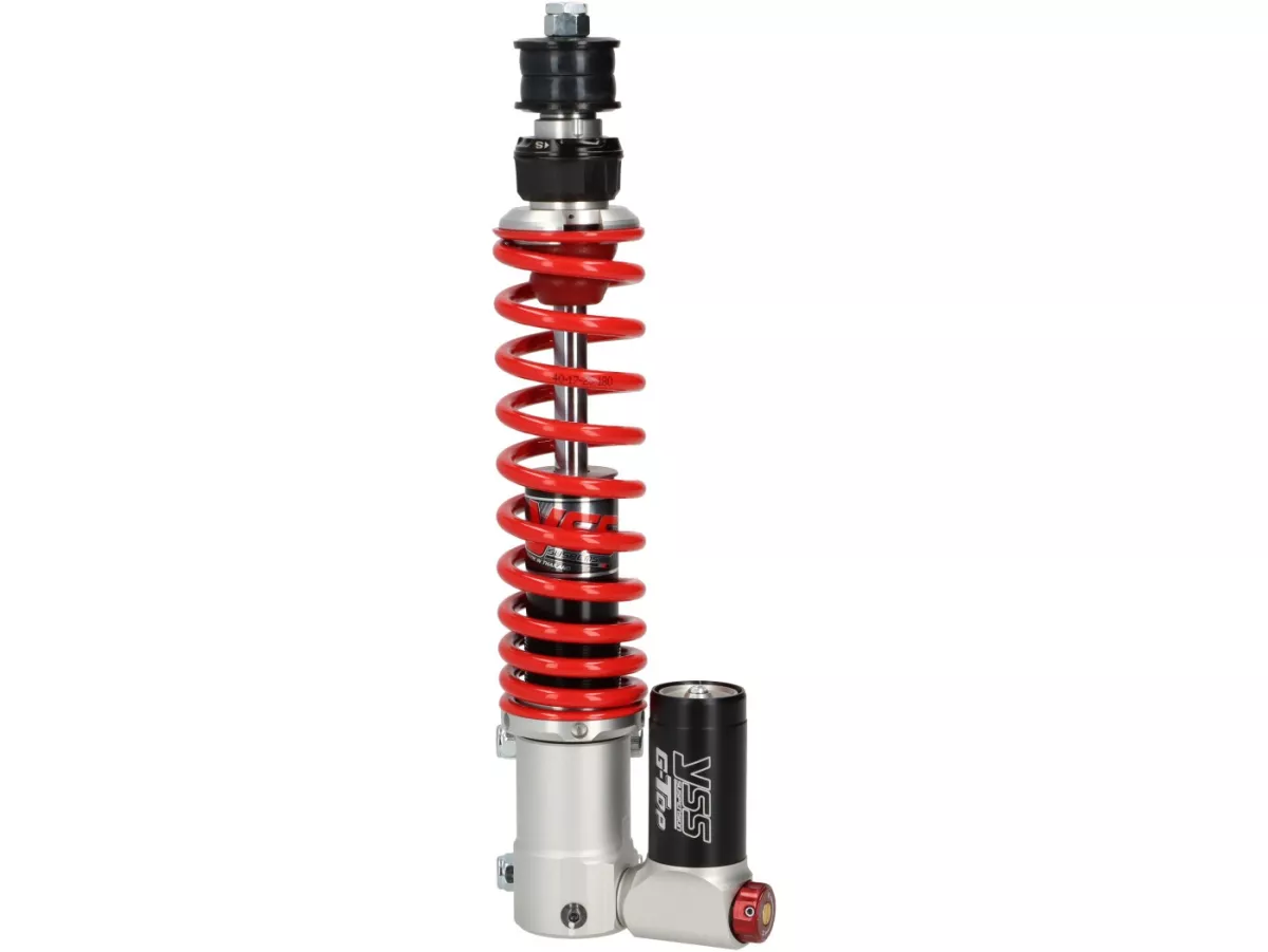 Front shock absorber -YSS TRC Top Line Performance - Red Edition - gas pressure with external reservoir, 280mm with TÜV/ABE- Vespa GTS 125-300 Keyless 2023-