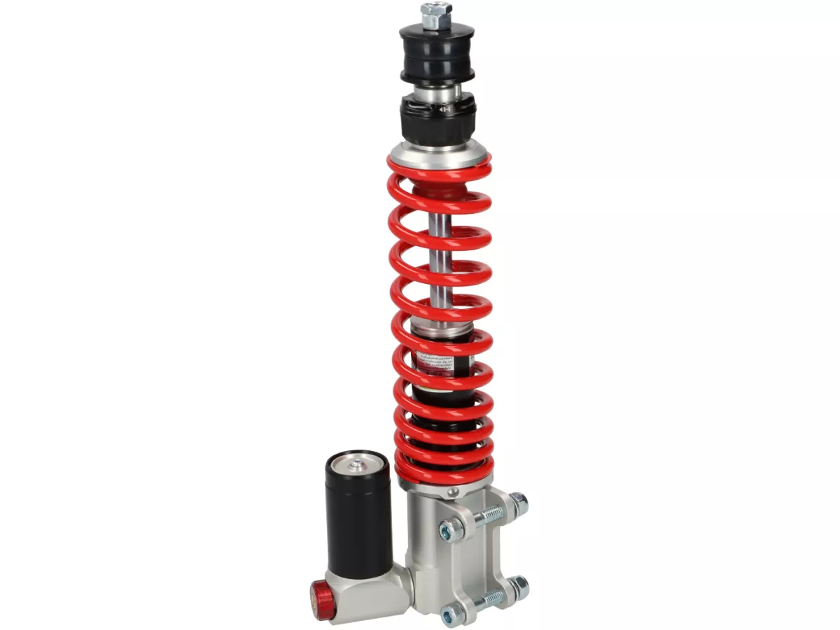 Front shock absorber -YSS TRC Top Line Performance - Red Edition - gas pressure with external reservoir, 280mm with TÜV/ABE- Vespa GTS 125-300 Keyless 2023-