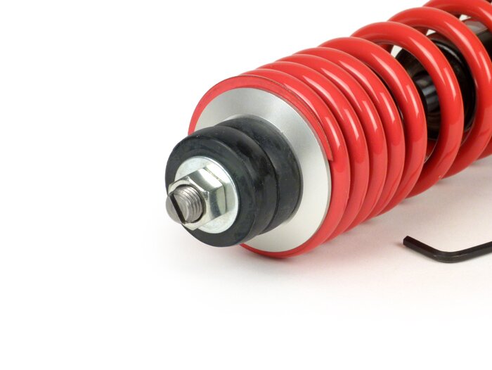 Shock absorber front -YSS DTG, Gasdruck ohne externen Ausgleichbehälter, 255mm- Vespa PX80, PX125, PX150, PX200, T5 125cc, LML Star