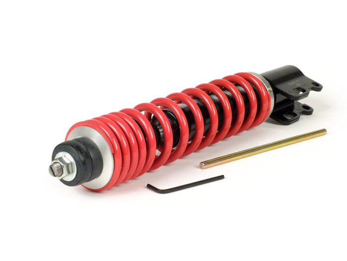 Shock absorber front -YSS DTG, Gasdruck ohne externen Ausgleichbehälter, 255mm- Vespa PX80, PX125, PX150, PX200, T5 125cc, LML Star