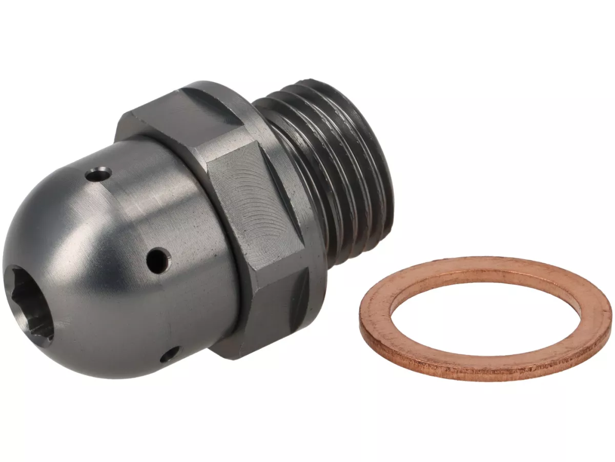 CNC Oil breather plug -CASA PERFORMANCE- Lambretta LI, LIS, SX, TV (series 2-3), DL, GP, J, Lui - silver