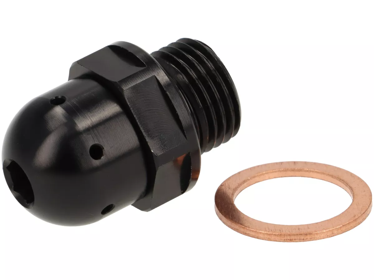 CNC Oil breather plug -CASA PERFORMANCE- Lambretta LI, LIS, SX, TV (series 2-3), DL, GP, J, Lui - black