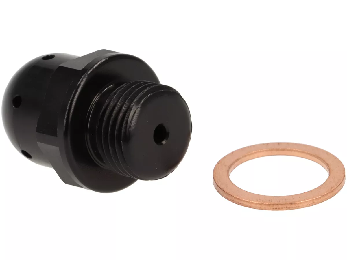 CNC Oil breather plug -CASA PERFORMANCE- Lambretta LI, LIS, SX, TV (series 2-3), DL, GP, J, Lui - black