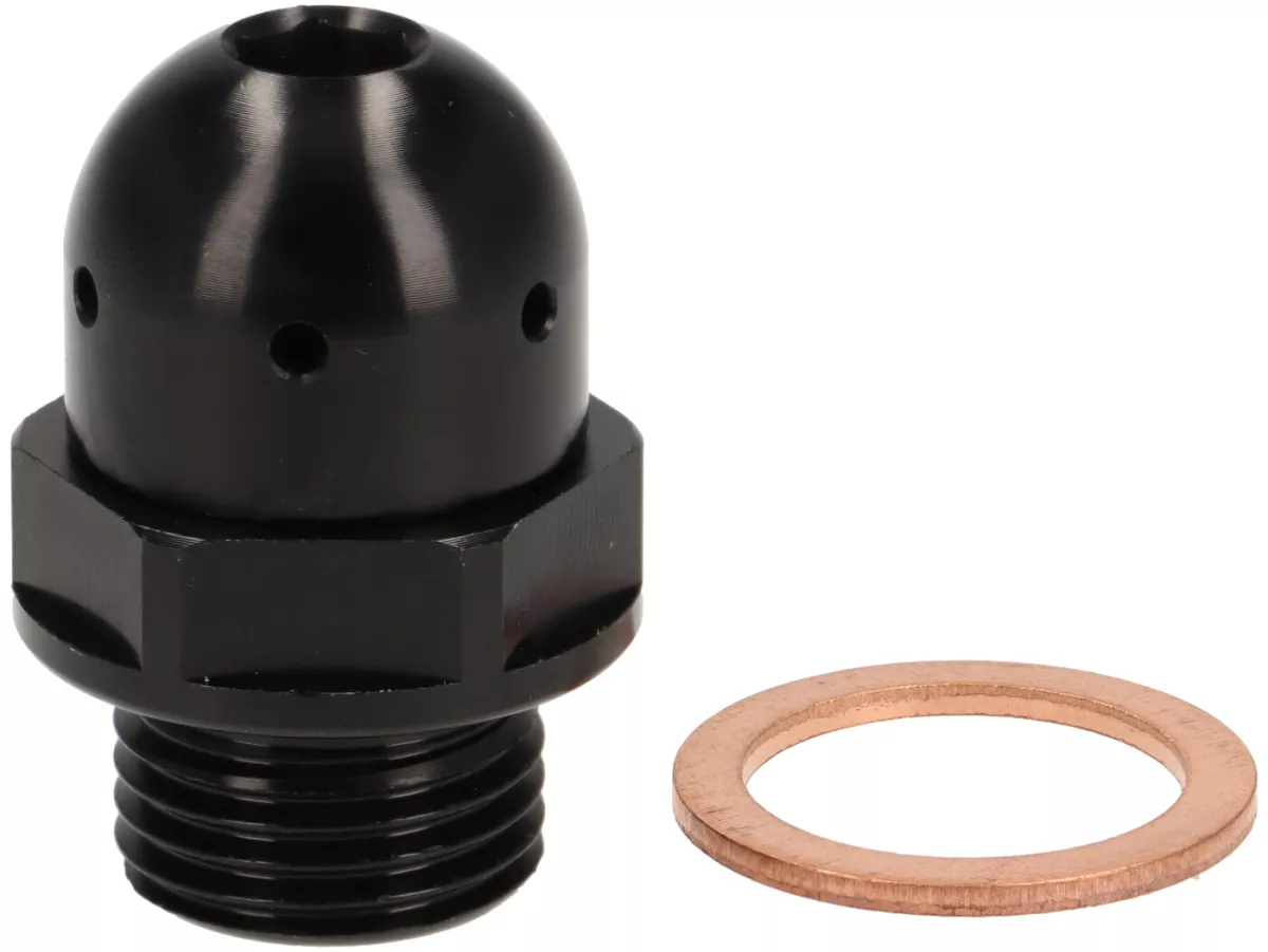 CNC Oil breather plug -CASA PERFORMANCE- Lambretta LI, LIS, SX, TV (series 2-3), DL, GP, J, Lui - black