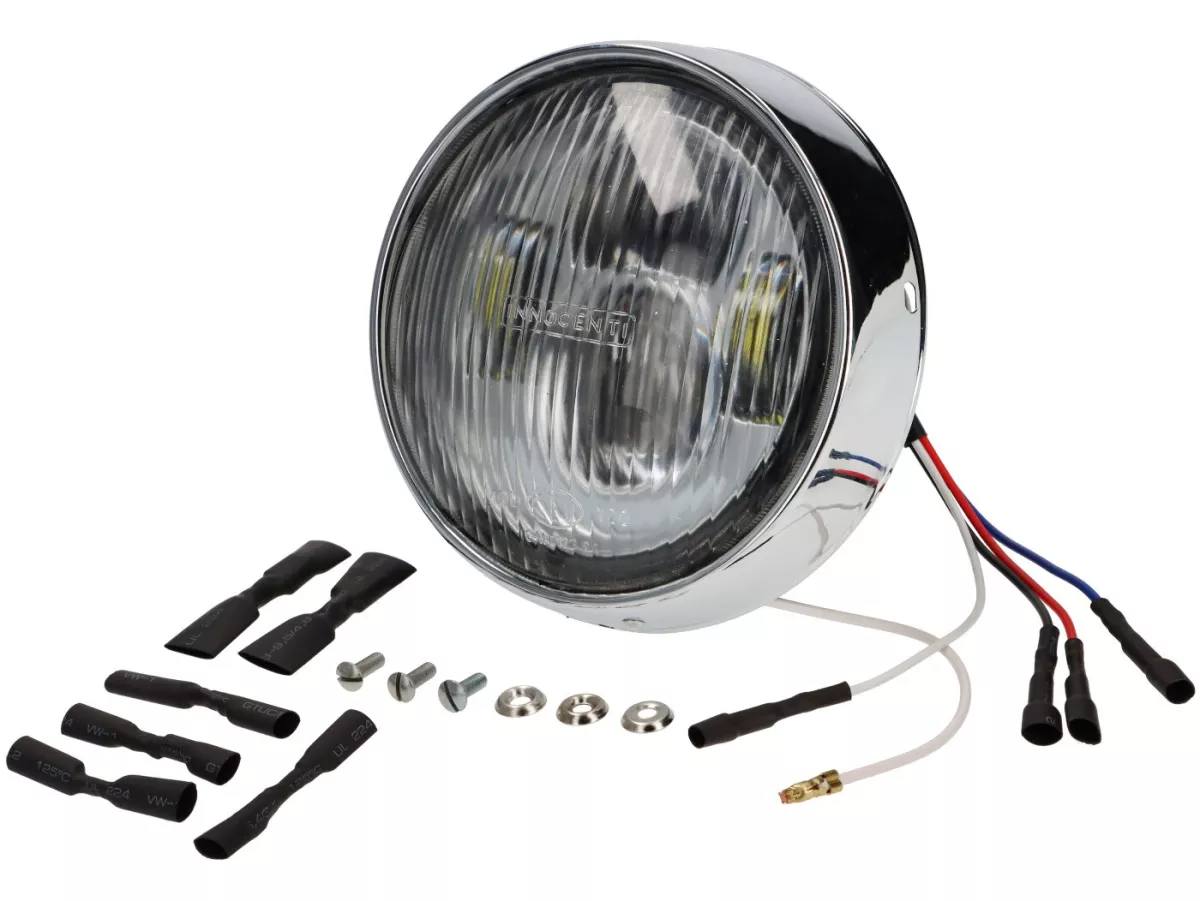 Juego de faros -CASA PERFORMANCE- LED - 12V AC / DC - para conversión de Lambretta LI (Serie 3)