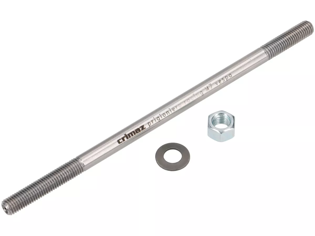 Stiftbultsats -CRIMAZ Racing- M7 x 160mm, höghållfast stål, rullad gänga- används för Vespa V90, PV125, ET3, PK80, PK125 cylindrar (för vevaxelslag=54mm)