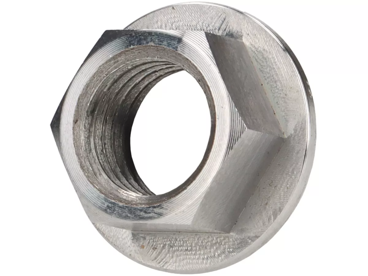 Kopplingsmutter M12 x 1,50 SW=15 -CRIMAZ- används som ersättning för kronmutter lämplig för Vespa Largeframe med gammal kopplingstyp (6/7 fjädrar) t.ex. PX, Rally, Rally, Sprint, T5, Cosa1, VBA, VBB, VNA, VBB, Super, GT, GTR, TS, Super
