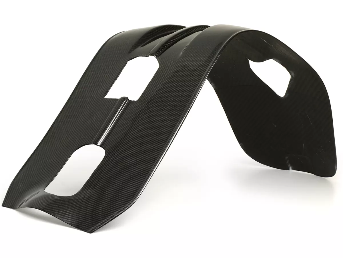 Protector de piernas de fibra de carbono auténtica -CRIMAZ Indy Project- Vespa V50-90, PV125, ET3, PK