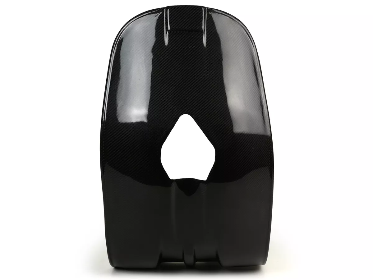 Protector de piernas de fibra de carbono auténtica -CRIMAZ Indy Project- Vespa V50-90, PV125, ET3, PK