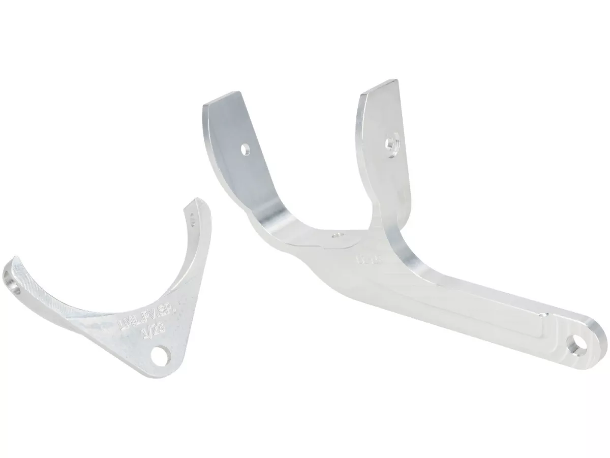 Steering damper incl. mount -CTP aluminium- Vespa Smallframe Ø115mm PV125, ET3, 90 Racer, 50 SR
