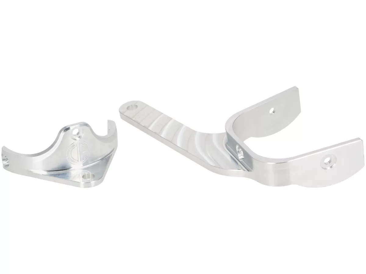 Steering damper incl. mount -CTP aluminium- Vespa Smallframe Ø115mm PV125, ET3, 90 Racer, 50 SR