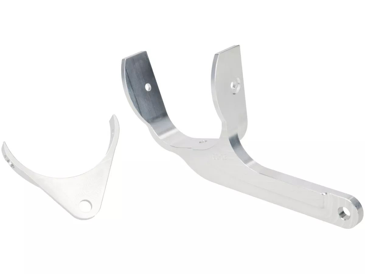 Steering damper incl. mount -CTP aluminium- Vespa Smallframe Trapezscheinwerfer 50N Special, 50N Elestart