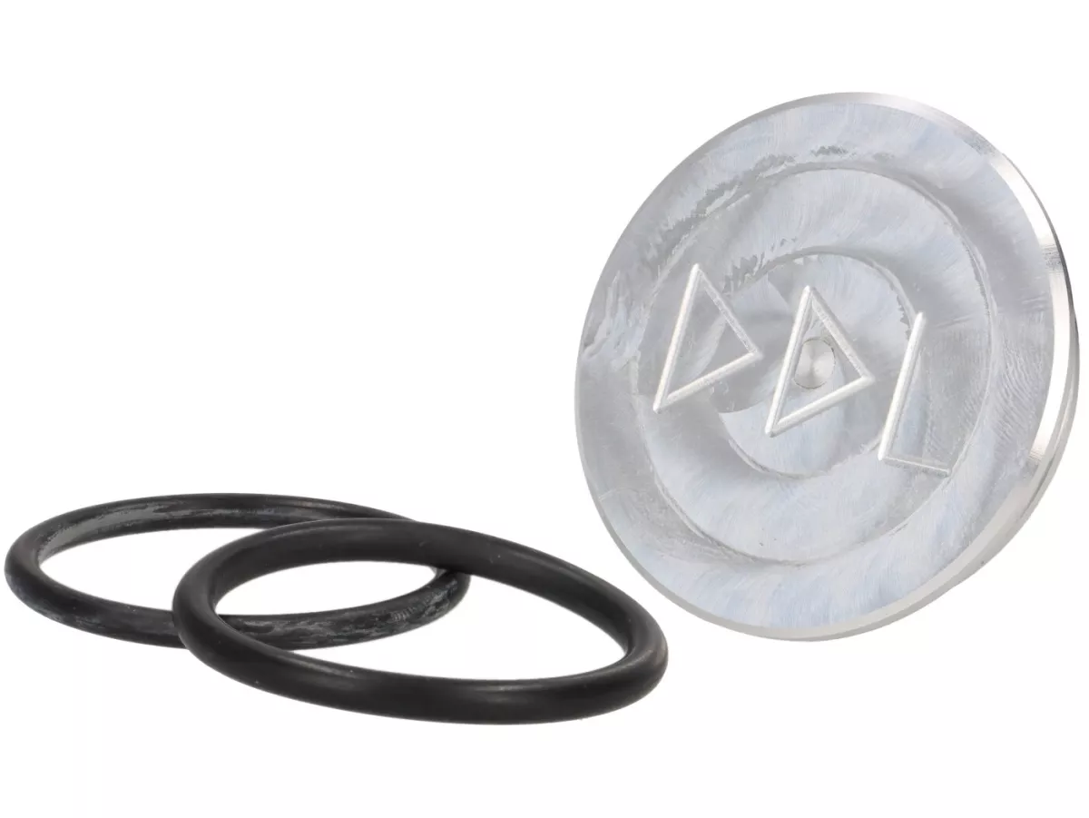 Cover Inspection hole Variodeckel -DDL TUNING Alu CNC- Piaggio 125-180ccm LC 2-stroke Maxi - Gilera Runner FX/FXR 125-180, Italjet Dragster 125-180 - replaces the original rubber plug