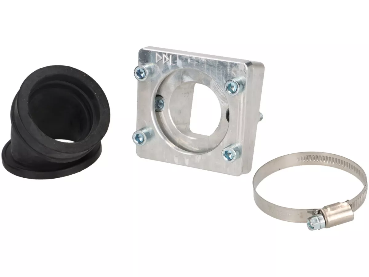 Collettore di aspirazione -DDL Tuning Alu CNC- Piaggio 2 tempi Maxi - AW=40mm, passaggio=35mm