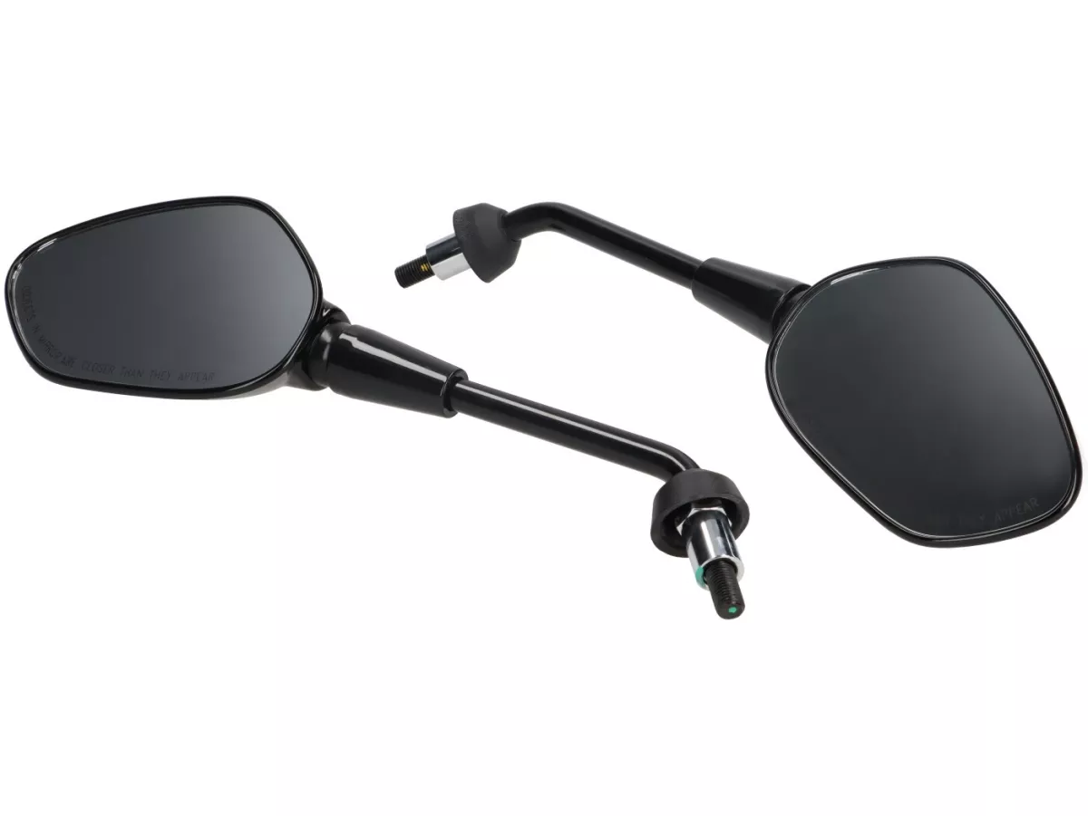 Spiegels -DMP- Vespa GTS 125-310 Keyless Basic, Sport, Super Sport, Super Tech - paar - glanzend zwart