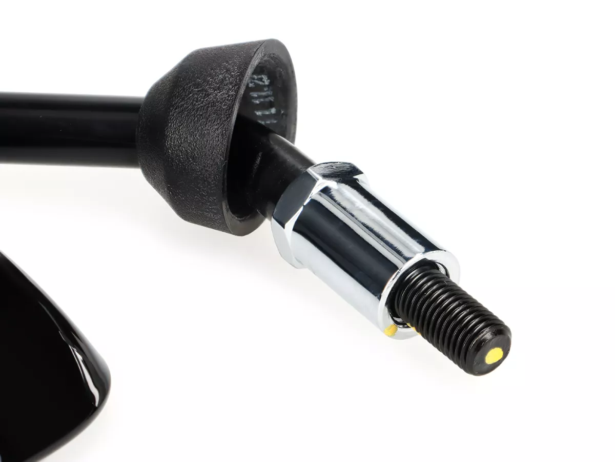 Spiegels -DMP- Vespa GTS 125-310 Keyless Basic, Sport, Super Sport, Super Tech - paar - glanzend zwart
