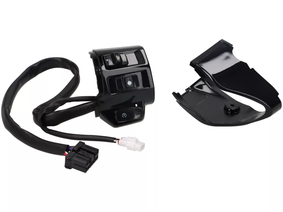 Switch right hand side -DMP- VESPA Primavera 125-150, Sprint 125-150 - incl. front cover - glossy black
