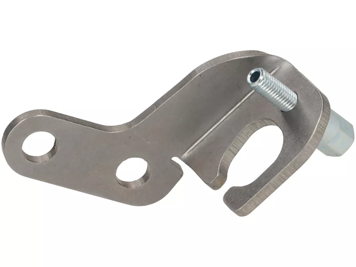 Tôle de maintien du câble de frein/d'embrayage sur le moteur -FRT- Vespa V50, 50N Special, V90, SS50, SS90, PV125, ET3, PK - inox