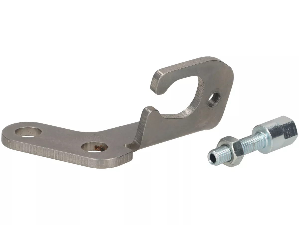 Tôle de maintien du câble de frein/d'embrayage sur le moteur -FRT- Vespa V50, 50N Special, V90, SS50, SS90, PV125, ET3, PK - inox