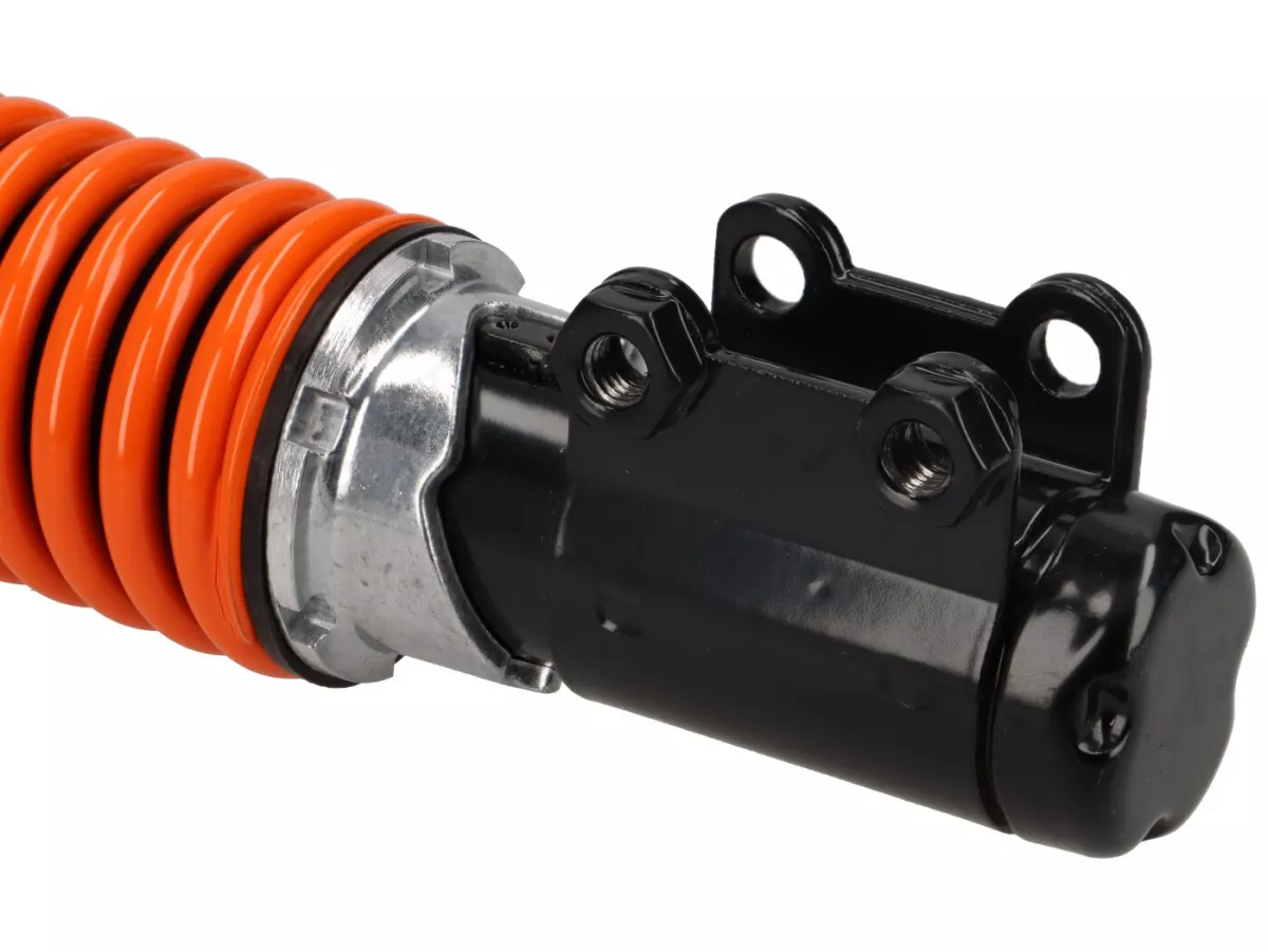 Shock absorber front -CARBONE HI-TECH- Vespa GTL, GTS, GTV 125-300 -2014/2017-2022 - black/orange