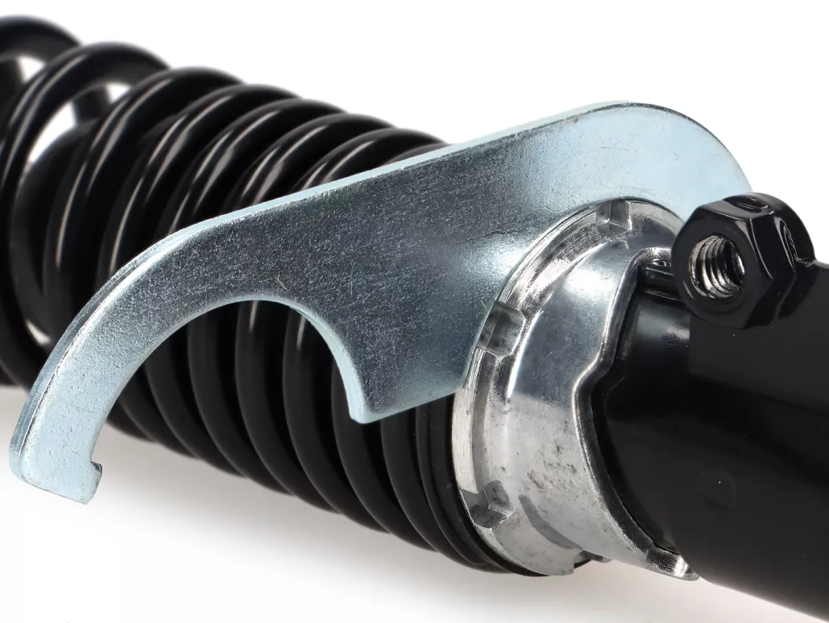 Shock absorber front -CARBONE HI-TECH- Vespa GTL, GTS, GTV 125-300 -2014/2017-2022 - black/black