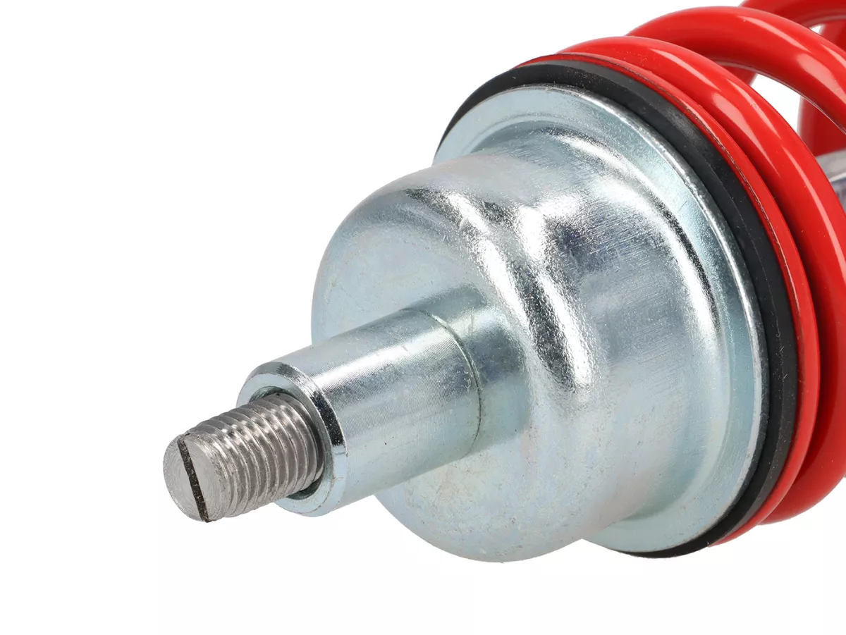 Shock absorber front -CARBONE HI-TECH- Vespa GTL, GTS, GTV 125-300 -2014/2017-2022 - 270-285mm - chrome/red